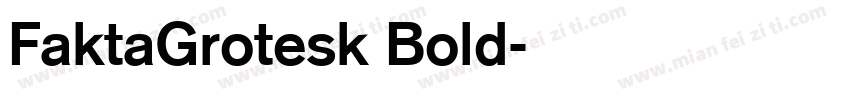 FaktaGrotesk Bold字体转换